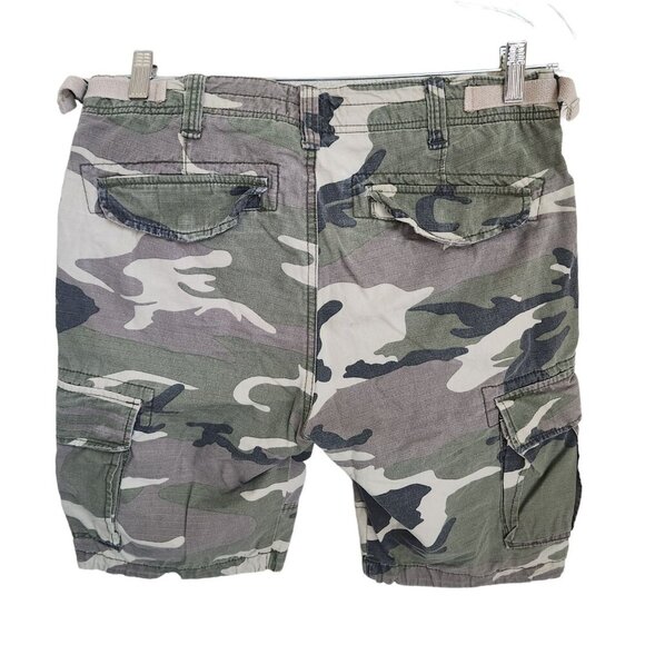 Jack & Jones Camo Cargo Shorts Mens‎ W32 UK M Ripstop Comfort Fit Button Fly - Picture 2 of 16